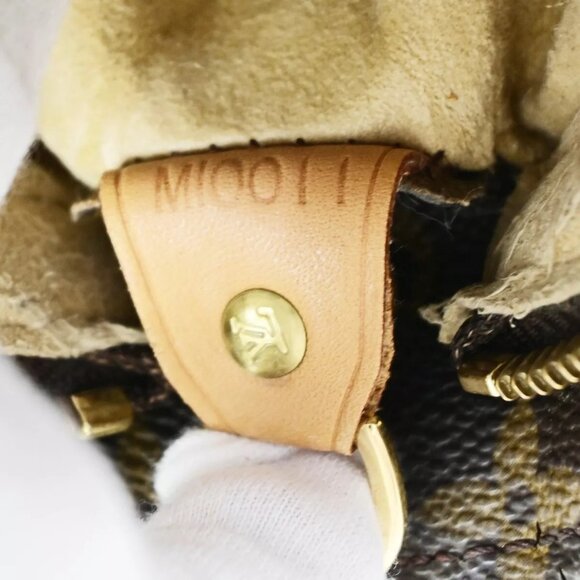 LOUIS VUITTON Logo Looping GM Shoulder Bag Monogram Leather Brown - Picture 13 of 16